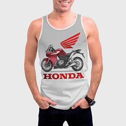 Майка-безрукавка мужская Honda 2, цвет: 3D-белый — фото 2