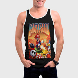 Майка-безрукавка мужская Mario Doom, цвет: 3D-белый — фото 2