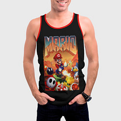 Майка-безрукавка мужская Mario Doom, цвет: 3D-красный — фото 2