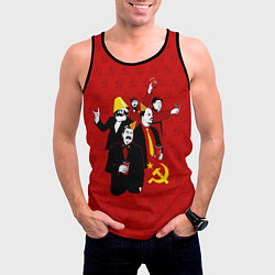 Майка-безрукавка мужская Communist Party, цвет: 3D-черный — фото 2