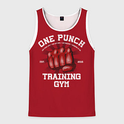 Майка-безрукавка мужская One Punch Gym, цвет: 3D-белый