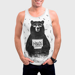 Майка-безрукавка мужская Bear Hugs, цвет: 3D-белый — фото 2