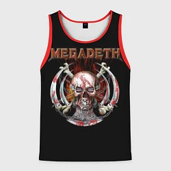Майка-безрукавка мужская Megadeth: Skull in chains, цвет: 3D-красный