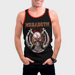 Майка-безрукавка мужская Megadeth: Skull in chains, цвет: 3D-красный — фото 2