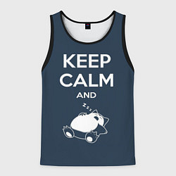 Майка-безрукавка мужская Keep Calm & Zzz, цвет: 3D-черный
