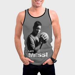 Майка-безрукавка мужская Leo Messi, цвет: 3D-черный — фото 2