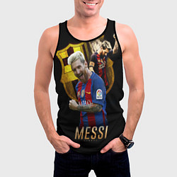 Майка-безрукавка мужская Messi Star, цвет: 3D-черный — фото 2