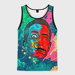 Майка-безрукавка мужская Dali Art, цвет: 3D-черный