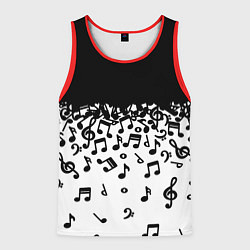 Майка-безрукавка мужская Поглощение музыкой, цвет: 3D-красный