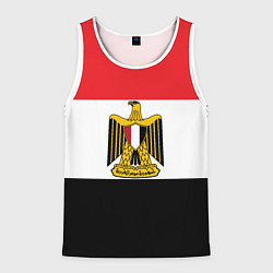 Майка-безрукавка мужская Флаг и герб Египта, цвет: 3D-белый