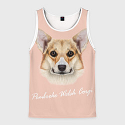 Мужская майка без рукавов Pembroke welsh Corgi