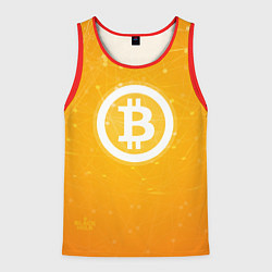 Майка-безрукавка мужская Bitcoin Orange, цвет: 3D-красный