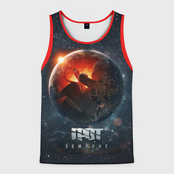 Майка-безрукавка мужская ГРОТ: Земляне, цвет: 3D-красный