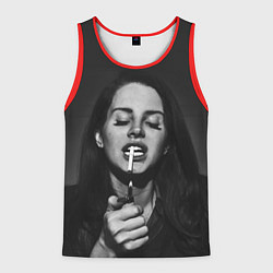 Майка-безрукавка мужская Lana Del Rey, цвет: 3D-красный