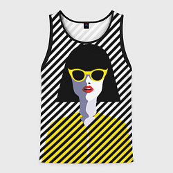 Майка-безрукавка мужская Pop art girl, цвет: 3D-черный