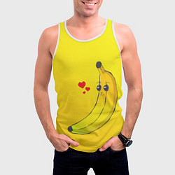 Майка-безрукавка мужская Just Banana (Yellow), цвет: 3D-белый — фото 2