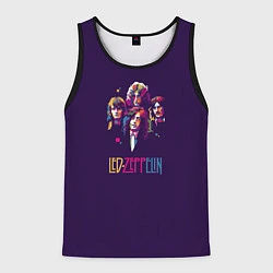 Майка-безрукавка мужская Led Zeppelin Color, цвет: 3D-черный