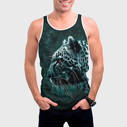 Майка-безрукавка мужская Леопард, цвет: 3D-белый — фото 2