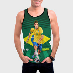 Майка-безрукавка мужская Neymar Brazilian, цвет: 3D-черный — фото 2