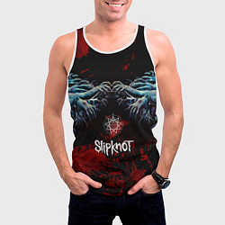 Майка-безрукавка мужская Slipknot руки зомби, цвет: 3D-белый — фото 2