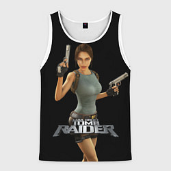 Майка-безрукавка мужская TOMB RAIDER, цвет: 3D-белый