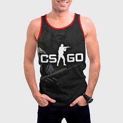 Майка-безрукавка мужская CS:GO SWAT, цвет: 3D-красный — фото 2
