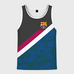 Майка-безрукавка мужская FC Barcelona: Sport Camo, цвет: 3D-белый