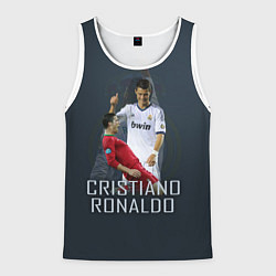 Майка-безрукавка мужская Christiano Ronaldo, цвет: 3D-белый