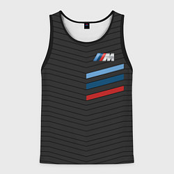 Майка-безрукавка мужская BMW: M Tricolor Sport, цвет: 3D-черный