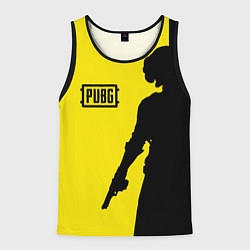 Майка-безрукавка мужская PUBG: Yellow Shadow, цвет: 3D-черный