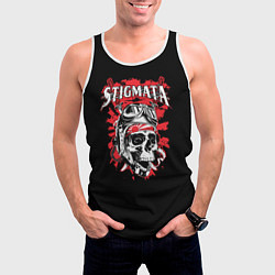 Майка-безрукавка мужская Stigmata Skull, цвет: 3D-белый — фото 2