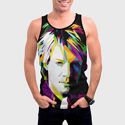 Майка-безрукавка мужская Jon Bon Jovi Art, цвет: 3D-черный — фото 2