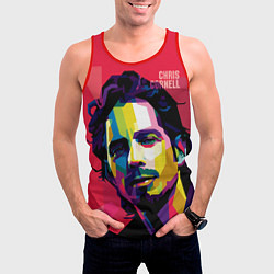 Майка-безрукавка мужская Chris Cornell Art, цвет: 3D-красный — фото 2