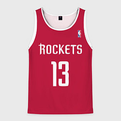 Майка-безрукавка мужская Rockets: Houston 13, цвет: 3D-белый