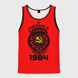 Майка-безрукавка мужская Сделано в СССР 1984, цвет: 3D-черный