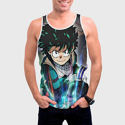 Майка-безрукавка мужская My Hero Academia синий свет, цвет: 3D-белый — фото 2