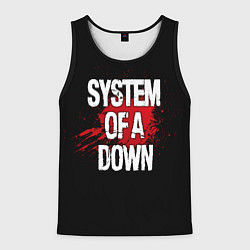 Майка-безрукавка мужская System of a Down Blood, цвет: 3D-черный