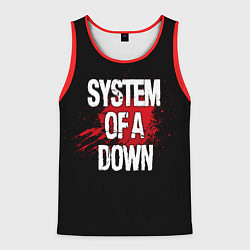 Майка-безрукавка мужская System of a Down Blood, цвет: 3D-красный