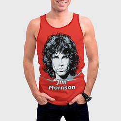 Майка-безрукавка мужская Jim Morrison, цвет: 3D-красный — фото 2