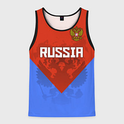 Мужская майка без рукавов Russia Red & Blue