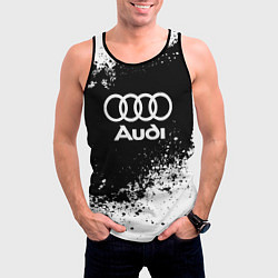 Майка-безрукавка мужская Audi: Black Spray, цвет: 3D-черный — фото 2
