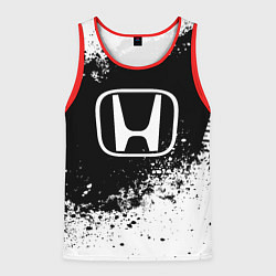 Майка-безрукавка мужская Honda: Black Spray, цвет: 3D-красный