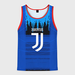 Майка-безрукавка мужская FC Juventus: Blue Abstract, цвет: 3D-красный