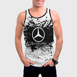Майка-безрукавка мужская Mercedes-Benz: Black Spray, цвет: 3D-черный — фото 2