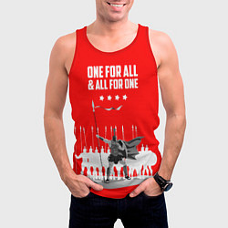 Майка-безрукавка мужская One for all & all for one, цвет: 3D-красный — фото 2