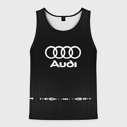 Майка-безрукавка мужская Audi: Black Abstract, цвет: 3D-черный