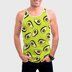 Майка-безрукавка мужская Стиль авокадо, цвет: 3D-белый — фото 2