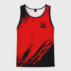 Майка-безрукавка мужская USSR: Red Patriot, цвет: 3D-черный