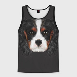 Майка-безрукавка мужская Cavalier King Charles, цвет: 3D-черный