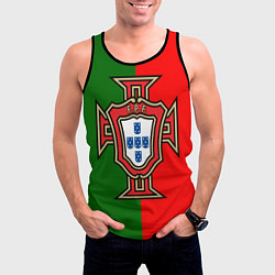 Майка-безрукавка мужская Сборная Португалии, цвет: 3D-черный — фото 2